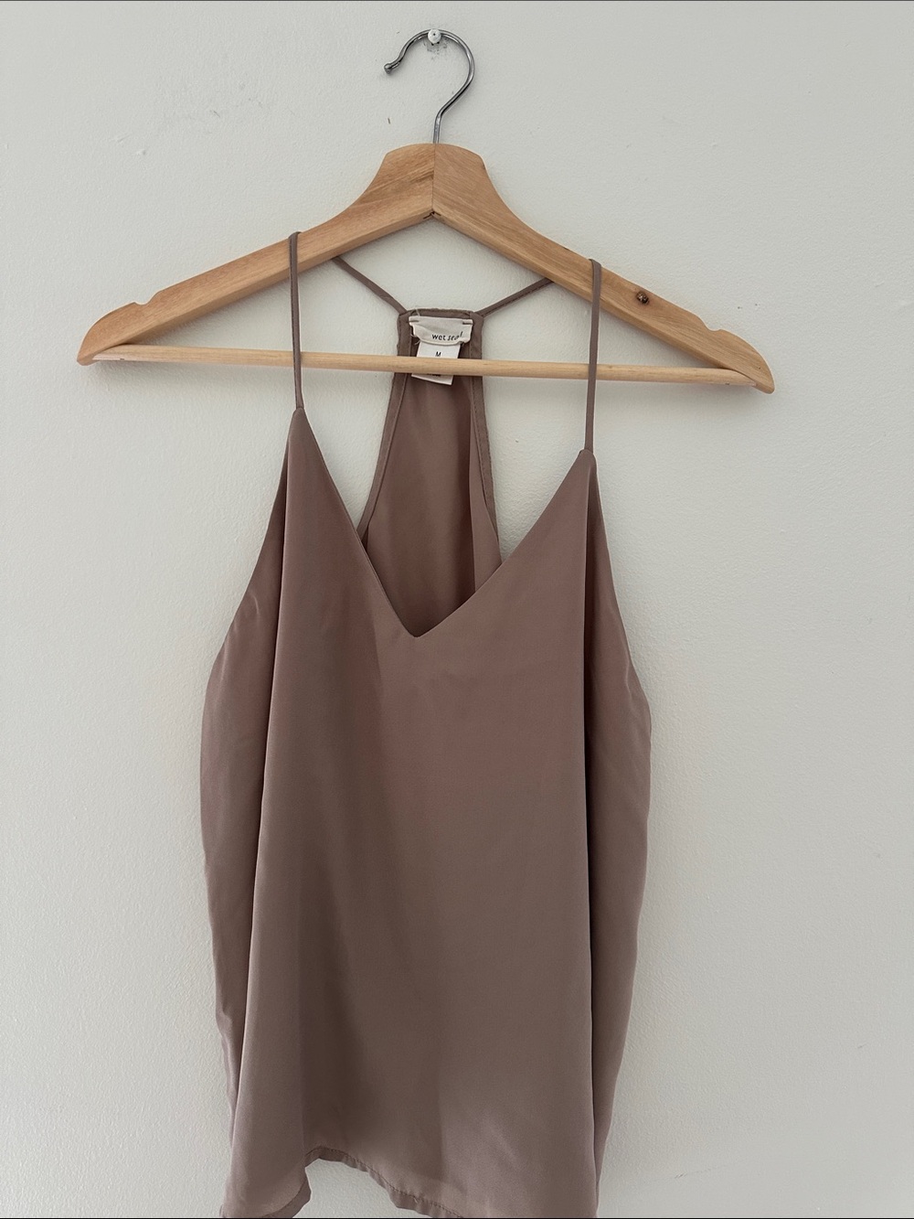 Taupe silky top